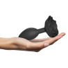 Love to Love Plug anal bijou Open Roses L 9 x 3.8cm Noir